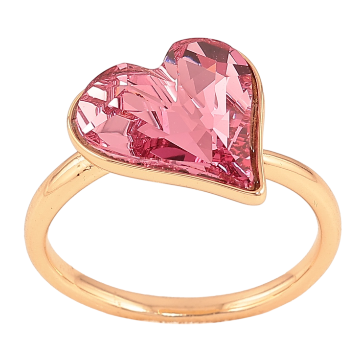 Каблучка Xuping колір Позолота 18K з кр-ми Swarovski "Кристальне серце Rose" фото №7 Каблучка Xuping колір Позолота 18K з кр-ми Swarovski "Кристальне серце Rose" фото №7