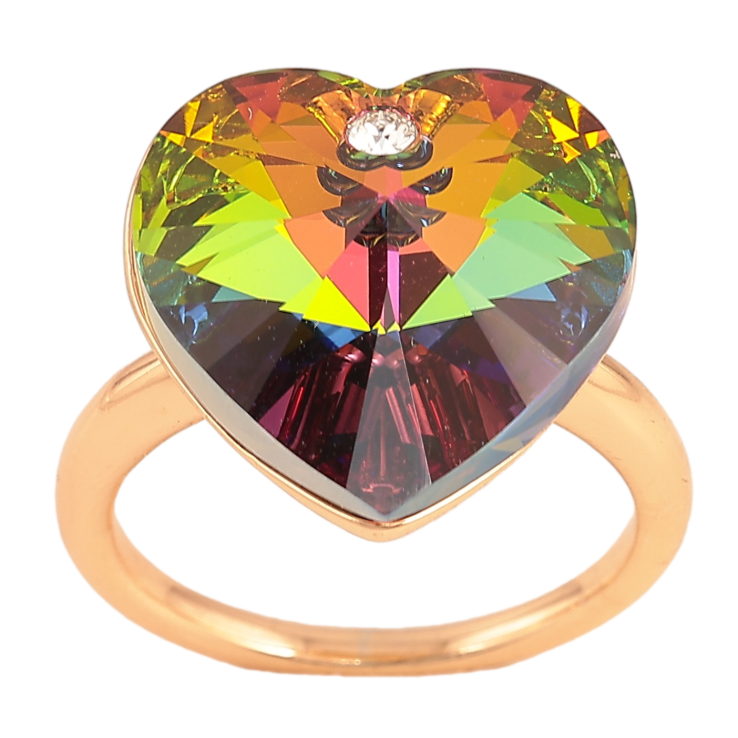 Каблучка Xuping колір Позолота 18K з кр-ми Swarovski "Кристальне серце Vitrail Medium" фото №18 Каблучка Xuping колір Позолота 18K з кр-ми Swarovski "Кристальне серце Vitrail Medium" фото №18