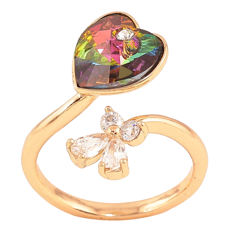Каблучка Xuping колір Позолота 18K з кр-ми Swarovski "Кристальне серце Vitrail Medium з квіточкою" фото №13 Каблучка Xuping колір Позолота 18K з кр-ми Swarovski "Кристальне серце Vitrail Medium з квіточкою" фото №13