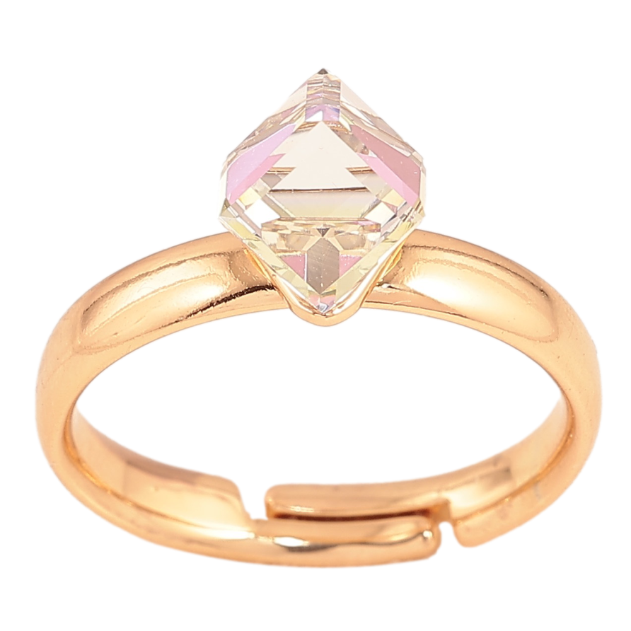 Кольцо Xuping цвет Позолота 18K с кр-ми Swarovski "Кристальный куб Lavender" 6х6мм фото №1 Кольцо Xuping цвет Позолота 18K с кр-ми Swarovski "Кристальный куб Lavender" 6х6мм фото №1