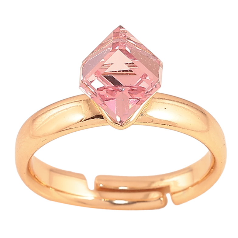 Каблучка Xuping колір Позолота 18K з кр-ми Swarovski "Кристальний куб Rose" 6х6мм фото №6 Каблучка Xuping колір Позолота 18K з кр-ми Swarovski "Кристальний куб Rose" 6х6мм фото №6