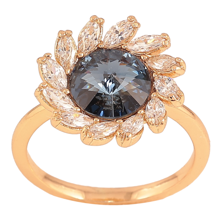 Каблучка Xuping колір Позолота 18K з кр-ми Swarovski "Квітка з кристалом Montana" фото №19 Каблучка Xuping колір Позолота 18K з кр-ми Swarovski "Квітка з кристалом Montana" фото №19