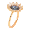Кольцо Xuping цвет Позолота 18K с кр-ми Swarovski "Цветок с кристаллом Montana" фото №3