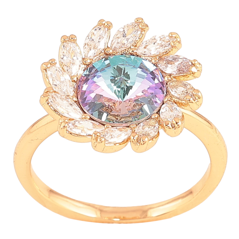 Кольцо Xuping цвет Полота 18K с кр-ми Swarovski "Цветок с кристаллом Paradise Shine" фото №10 Кольцо Xuping цвет Полота 18K с кр-ми Swarovski "Цветок с кристаллом Paradise Shine" фото №10