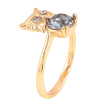 Кольцо Xuping цвет Позолота 18K с кр-ми Swarovski "Сова с кристаллом Montana" фото №3 Кольцо Xuping цвет Позолота 18K с кр-ми Swarovski "Сова с кристаллом Montana" фото №3