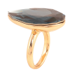 Кольцо Xuping цвет Позолота 18K с кр-ми Swarovski "Крупная кристальная капля Montana" 3х2см фото №4
