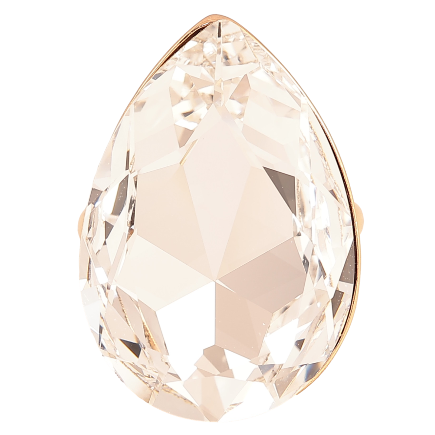 Каблучка Xuping колір Позолота 18K з кр-ми Swarovski "Велика кришталева крапля Clear" 3х2см фото №1 Каблучка Xuping колір Позолота 18K з кр-ми Swarovski "Велика кришталева крапля Clear" 3х2см фото №1