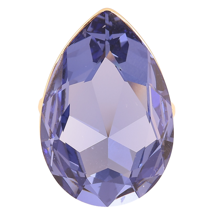 Каблучка Xuping колір Позолота 18K з кр-ми Swarovski "Велика кришталева крапля Tanzanite" 3х2см фото №2 Каблучка Xuping колір Позолота 18K з кр-ми Swarovski "Велика кришталева крапля Tanzanite" 3х2см фото №2