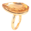 Кольцо Xuping цвет Позолота 18K с кр-ми Swarovski "Крупная кристальная капля Topaz" 3х2см фото №2