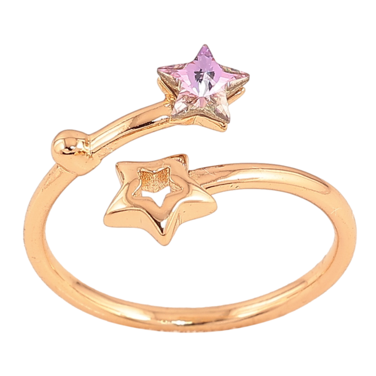Каблучка Xuping колір Позолота 18K з кр-ми Swarovski "Зірки з кристалом Vitrail Light" фото №8 Каблучка Xuping колір Позолота 18K з кр-ми Swarovski "Зірки з кристалом Vitrail Light" фото №8