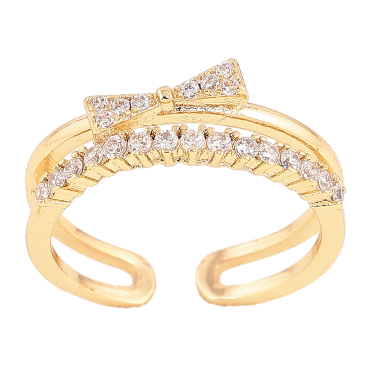 Кольцо Xuping цвет Позолота 14K "Узор с кристаллами" фото №7 Кольцо Xuping цвет Позолота 14K "Узор с кристаллами" фото №7