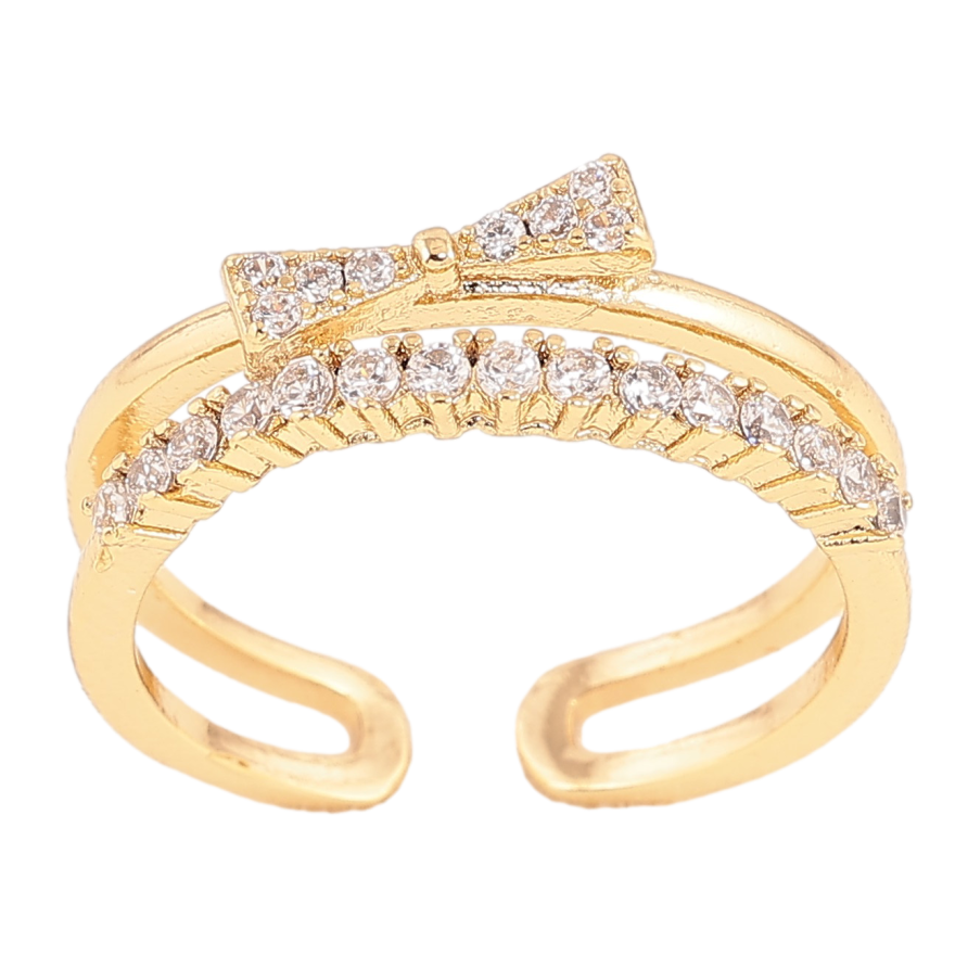 Кольцо Xuping цвет Позолота 14K "Узор с кристаллами" фото №1 Кольцо Xuping цвет Позолота 14K "Узор с кристаллами" фото №1