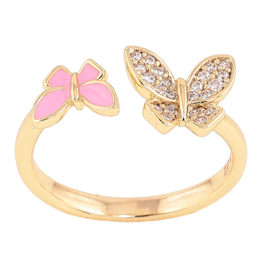 Каблучка Xuping колір Позолота 14K "Метелики" фото №1 Каблучка Xuping колір Позолота 14K "Метелики" фото №1