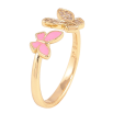 Каблучка Xuping колір Позолота 14K "Метелики" фото №2 Каблучка Xuping колір Позолота 14K "Метелики" фото №2