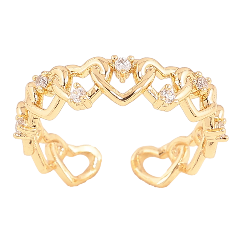Кольцо Xuping цвет Позолота 14K "Сердечки" фото №20