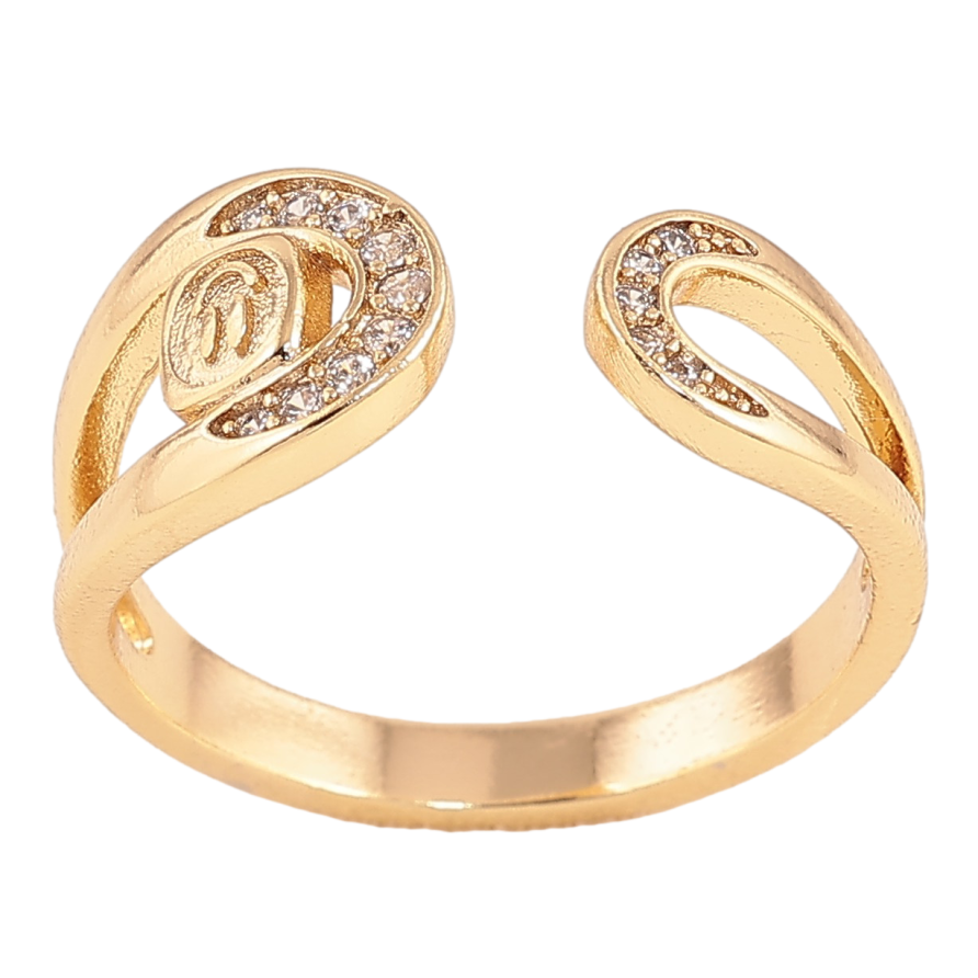 Кольцо Xuping цвет Позолота 14K "Узор с кристаллами" фото №1