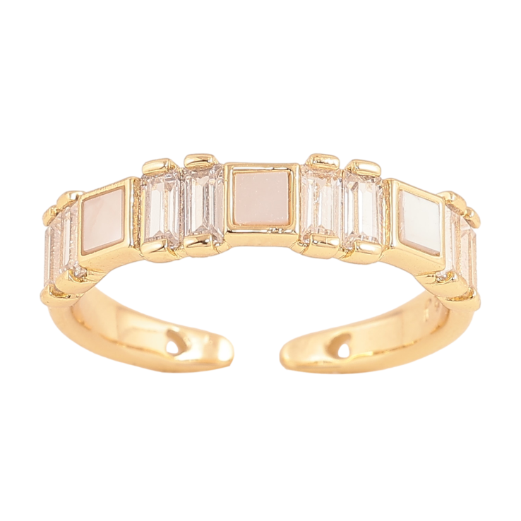 Каблучка Xuping колір Позолота 14K "Доріжка кристалів" фото №15