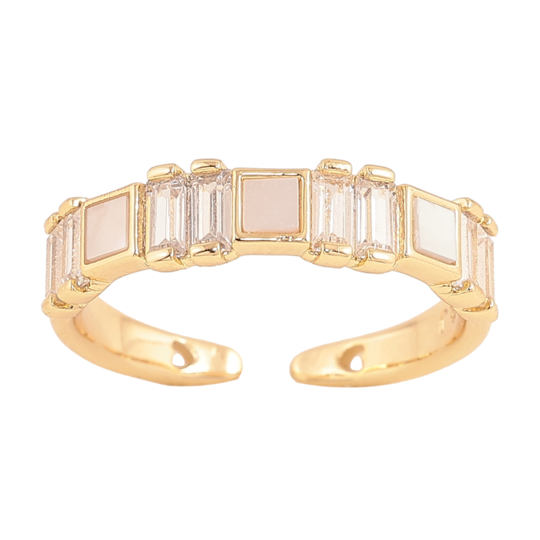 Каблучка Xuping колір Позолота 14K "Доріжка кристалів" фото №2