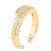 Кольцо Xuping цвет Позолота 14K "Узор с дорожками кристаллов" фото №2 Кольцо Xuping цвет Позолота 14K "Узор с дорожками кристаллов" фото №2