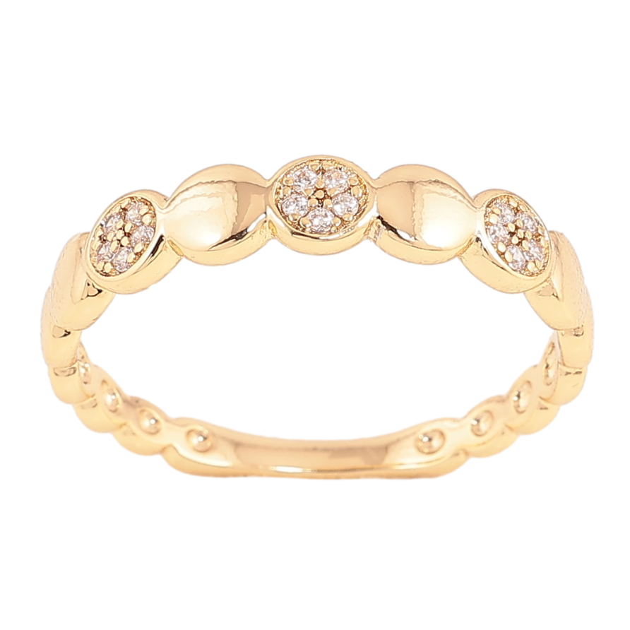 Кольцо Xuping цвет Позолота 14K "Узор с кристаллами" фото №1 Кольцо Xuping цвет Позолота 14K "Узор с кристаллами" фото №1