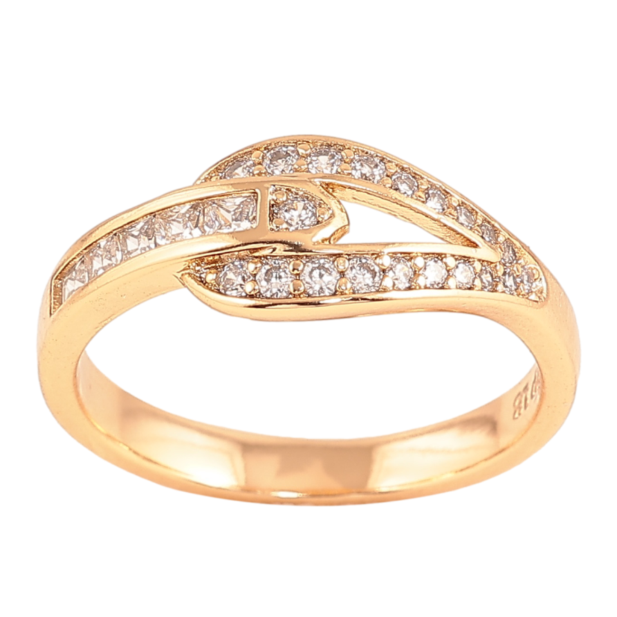 Кольцо Xuping цвет Позолота 18K "Узор с кристаллами" фото №1 Кольцо Xuping цвет Позолота 18K "Узор с кристаллами" фото №1