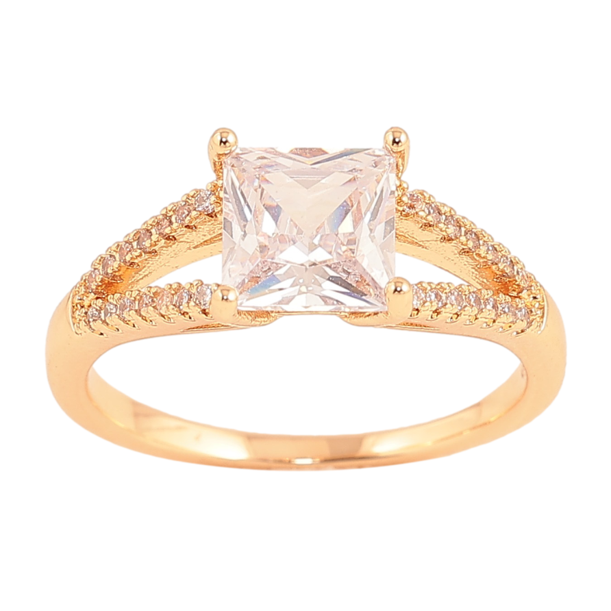 Кольцо Xuping цвет Позолота 18K "Узор с кристаллами" фото №1 Кольцо Xuping цвет Позолота 18K "Узор с кристаллами" фото №1