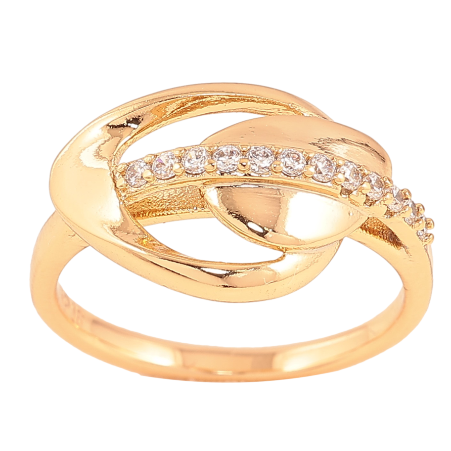 Кольцо Xuping цвет Позолота 18K "Узор с кристаллами" фото №1