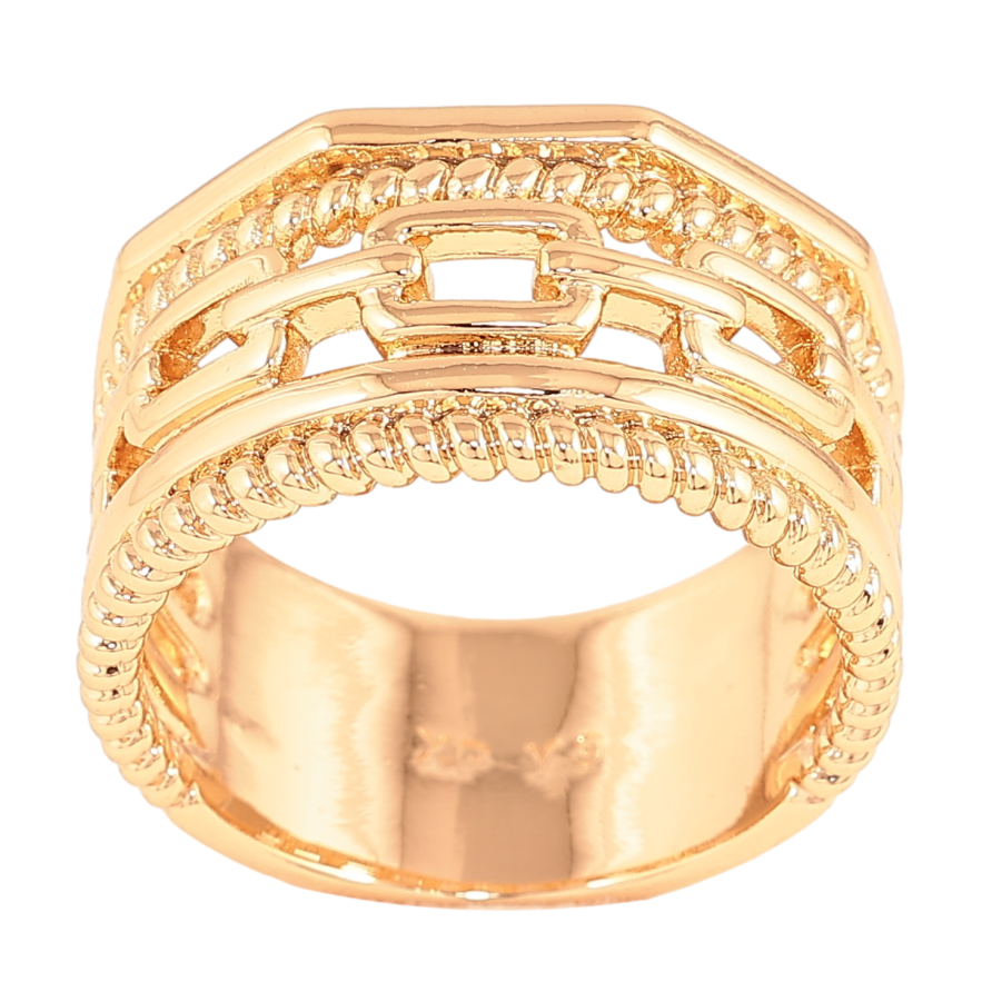 Кольцо Xuping цвет Позолота 18K "Декоративный узор" фото №1 Кольцо Xuping цвет Позолота 18K "Декоративный узор" фото №1