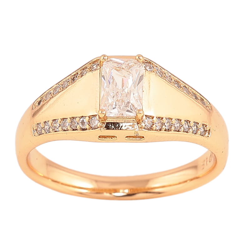 Каблучка Xuping колір Позолота 18K "Візерунок з кристалами" фото №2 Каблучка Xuping колір Позолота 18K "Візерунок з кристалами" фото №2
