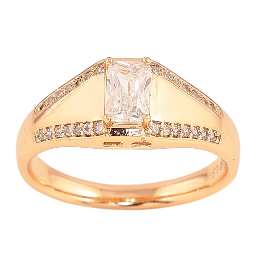 Каблучка Xuping колір Позолота 18K "Візерунок з кристалами" фото №1 Каблучка Xuping колір Позолота 18K "Візерунок з кристалами" фото №1