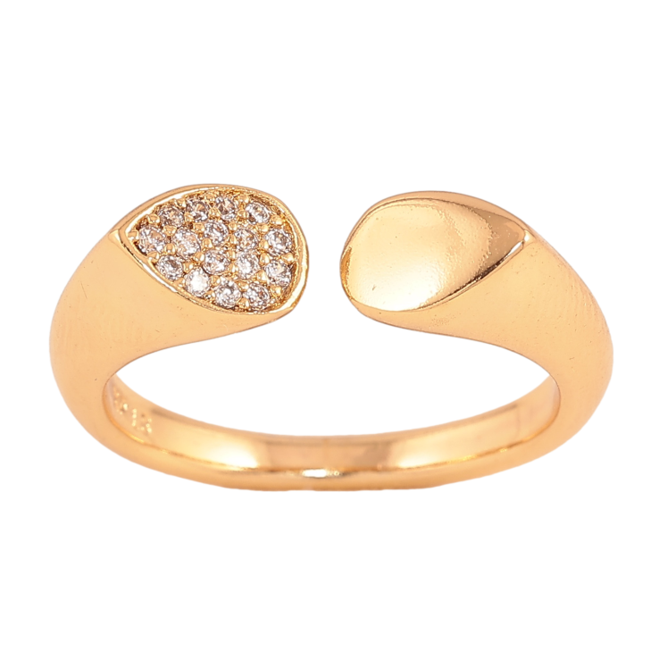 Каблучка Xuping колір Позолота 18K "Візерунок з кристалами" фото №22