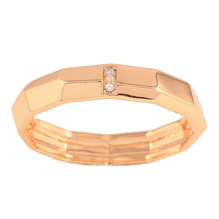 Каблучка Xuping колір Позолота 18K "Візерунок з кристалами" шир. 4мм фото №15