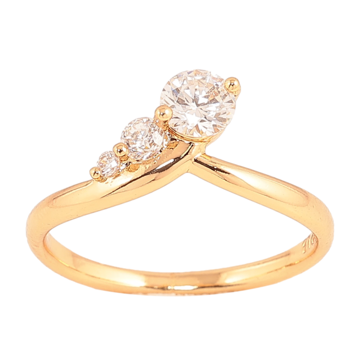 Кольцо Xuping цвет Позолота 18K "Узор с кристаллами" фото №21