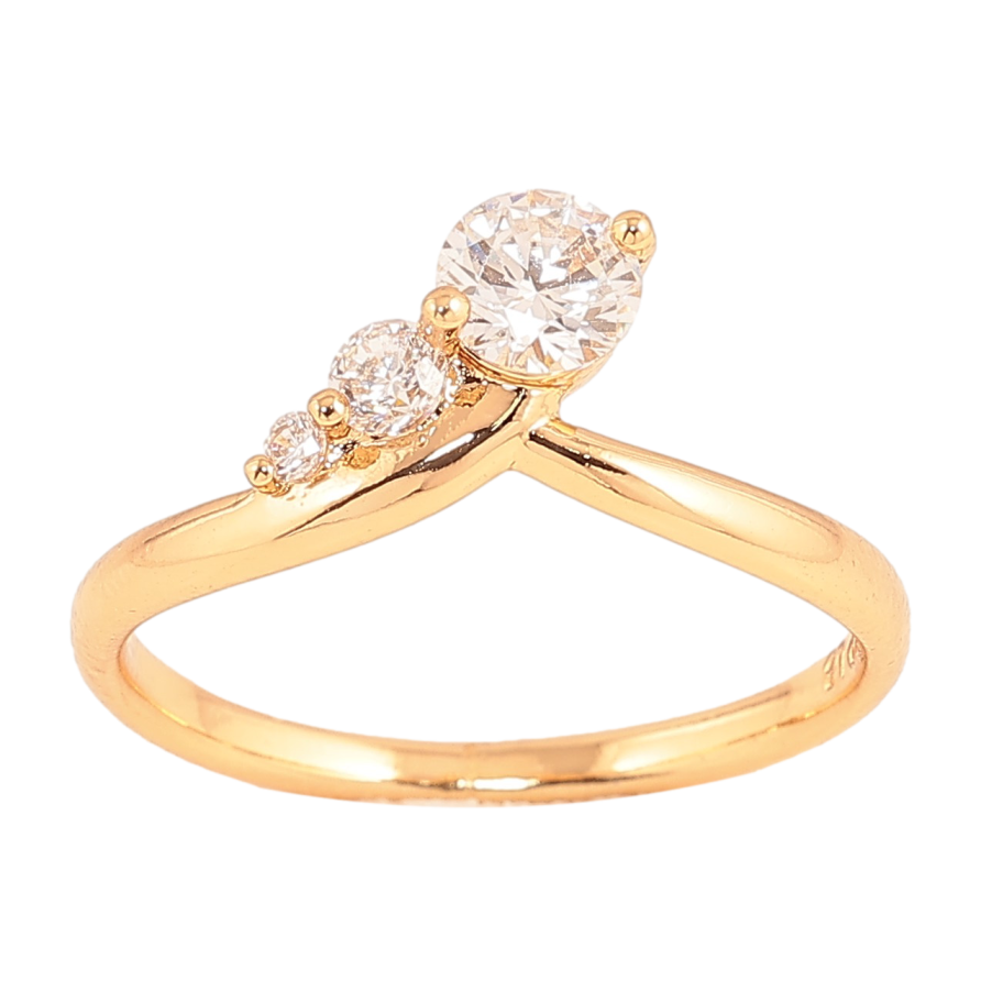 Кольцо Xuping цвет Позолота 18K "Узор с кристаллами" фото №1 Кольцо Xuping цвет Позолота 18K "Узор с кристаллами" фото №1