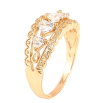 Кольцо Xuping цвет Позолота 18K "Узор с кристаллами" фото №2 Кольцо Xuping цвет Позолота 18K "Узор с кристаллами" фото №2