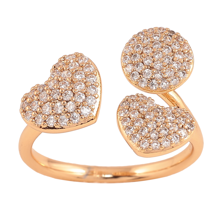 Каблучка Xuping колір Позолота 18K "Інкрустація кристалами" фото №9