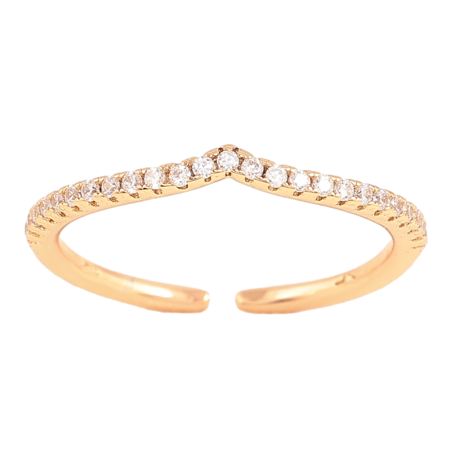 Кольцо Xuping цвет Позолота 18K "Дорожка кристаллов" фото №1 Кольцо Xuping цвет Позолота 18K "Дорожка кристаллов" фото №1