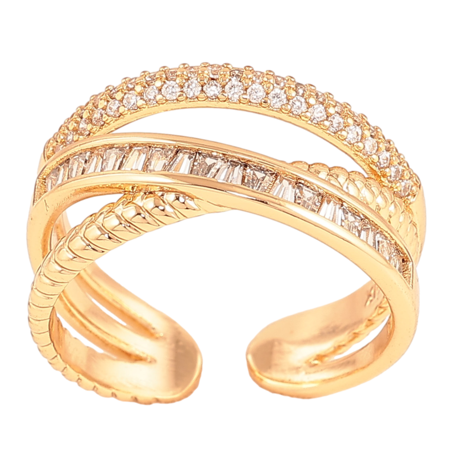 Кольцо Xuping цвет Позолота 18K "Инкрустация кристаллами" фото №1 Кольцо Xuping цвет Позолота 18K "Инкрустация кристаллами" фото №1