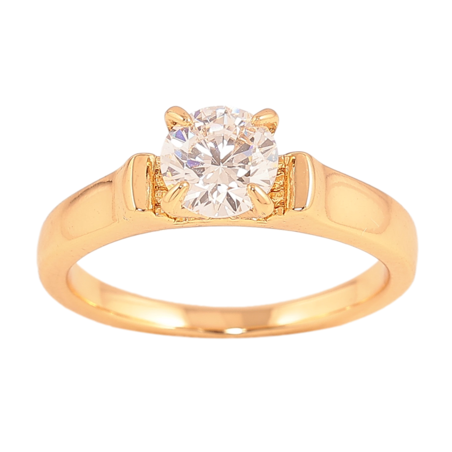 Каблучка Xuping колір Позолота 18K "Кристал" ø 6мм фото №1 Каблучка Xuping колір Позолота 18K "Кристал" ø 6мм фото №1