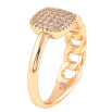 Кольцо Xuping цвет Позолота 18K "Узор цепочка с инкрустацией кристаллами" фото №2 Кольцо Xuping цвет Позолота 18K "Узор цепочка с инкрустацией кристаллами" фото №2