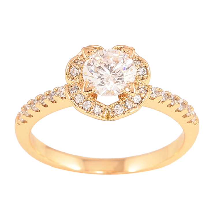 Каблучка Xuping колір Позолота 18K "Інкрустація кристалами" фото №4 Каблучка Xuping колір Позолота 18K "Інкрустація кристалами" фото №4