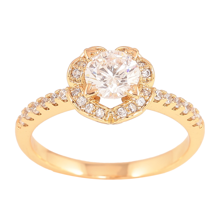 Каблучка Xuping колір Позолота 18K "Інкрустація кристалами" фото №1