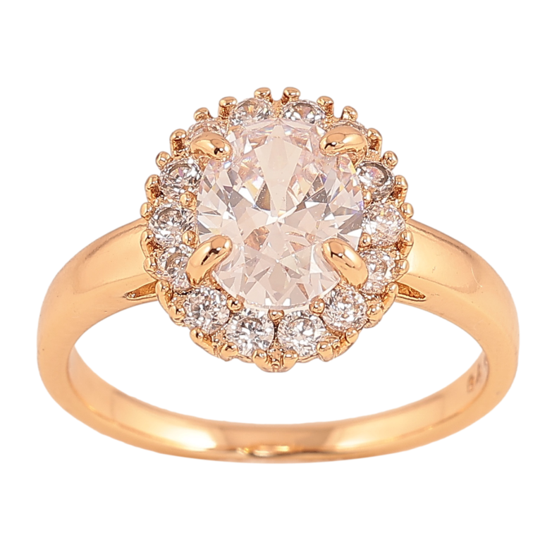 Каблучка Xuping колір Позолота 18K "Візерунок з кристалами" фото №1 Каблучка Xuping колір Позолота 18K "Візерунок з кристалами" фото №1