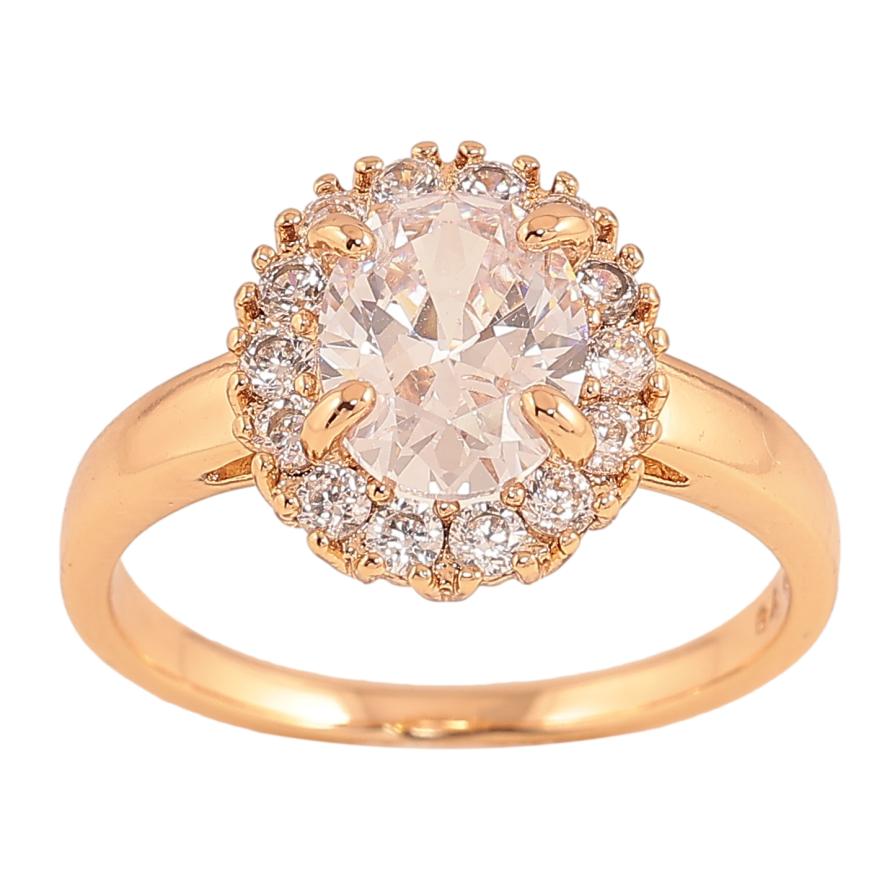 Кольцо Xuping цвет Позолота 18K "Узор с кристаллами" фото №1 Кольцо Xuping цвет Позолота 18K "Узор с кристаллами" фото №1
