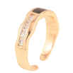 Кольцо Xuping цвет Позолота 18K "Узор с кристаллами и черной эмалью" фото №2 Кольцо Xuping цвет Позолота 18K "Узор с кристаллами и черной эмалью" фото №2