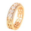 Каблучка Xuping колір Позолота 18K "Візерунок з кристалами", шир 6мм фото №2