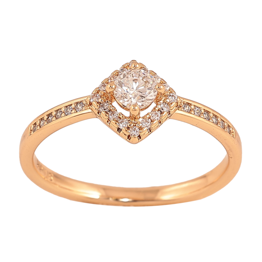 Каблучка Xuping колір Позолота 18K "Візерунок з кристалами" фото №1 Каблучка Xuping колір Позолота 18K "Візерунок з кристалами" фото №1