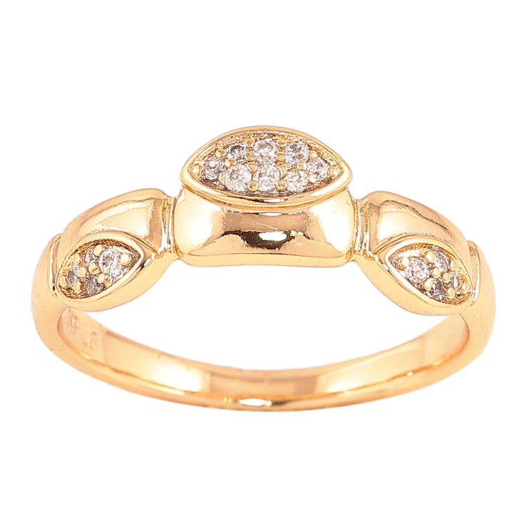 Кольцо Xuping цвет Позолота 18K "Узор с кристаллами" фото №25 Кольцо Xuping цвет Позолота 18K "Узор с кристаллами" фото №25