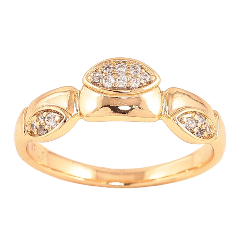 Каблучка Xuping колір Позолота 18K "Візерунок з кристалами" фото №16
