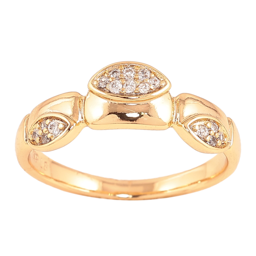 Кольцо Xuping цвет Позолота 18K "Узор с кристаллами" фото №1